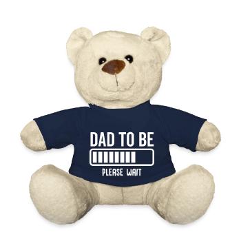 Dad To Be Please Wait - Teddy Bear - french navy - Front