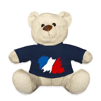France Drapeau français France Déco - Nounours - bleu marine - Devant