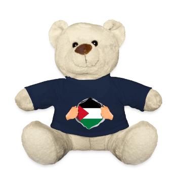 Strong Palestinian Hero Fun Gift - Teddy Bear - french navy - Front