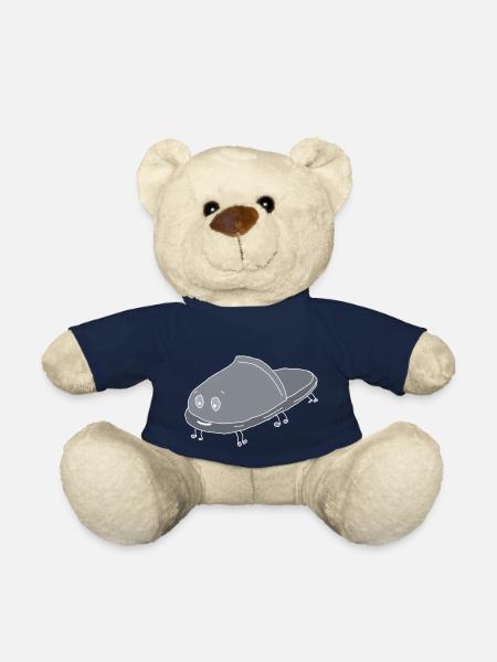 Slipper animals Slippers wear slippers - Teddy Bear - french navy