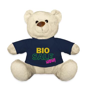 bio sale wow, sayings, gift - Teddy Bear - french navy - Front