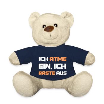 Lustiger Spruch Ich atme ein - Teddy - French Navy - Vorne