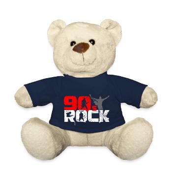 Vintage 90er Jahre Rock Musik Fan - Teddy - French Navy - Vorne