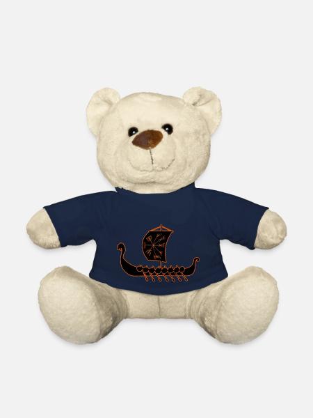 Drakkar - Bateau-dragon - Nounours - bleu marine