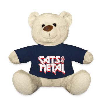 Chats et | de métal En police heavy metal - Nounours - bleu marine - Devant