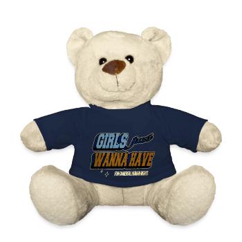 funny quote present idea bans happy birthday - Teddy Bear - french navy - Front