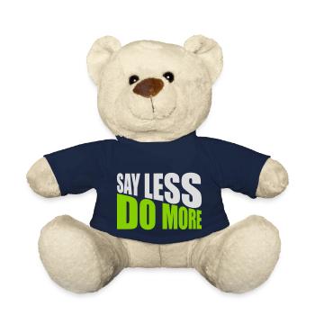 Dire moins faire plus - Nounours - bleu marine - Devant