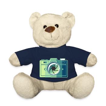 Caméra à film rétro - Nounours - bleu marine - Devant