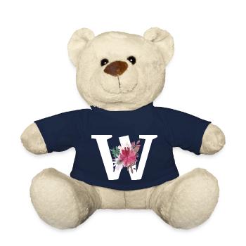 Brief mit Blumen - Teddy - French Navy - Vorne