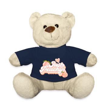 Summer Peach Design Heart Peaches Fruity - Nounours - bleu marine - Devant