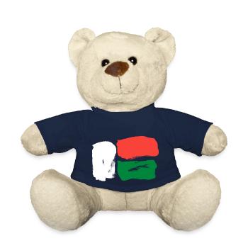 Madagascar Flag - Brush Strokes - Teddy Bear - french navy - Front