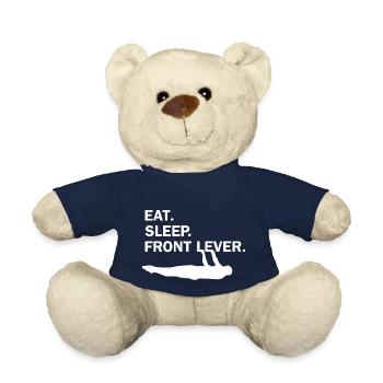 Eat Sleep Front Lever - Calisthenics Workout Skill - Teddy Bear - french navy - Front