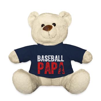 Baseball Papa Grandpa Fans - Teddy Bear - french navy - Front
