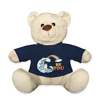 Surf de chat aux couleurs trans LGBT dans le - Nounours - bleu marine - Devant