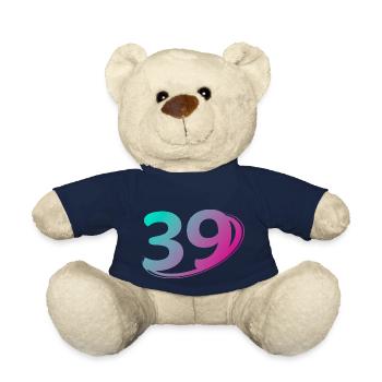Number 39 multicolor - Teddy Bear - french navy - Front
