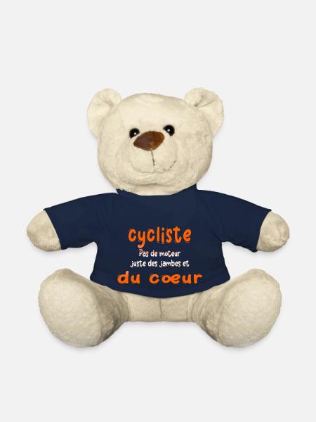 vélo vélos juste des jambes et du cœur cycliste - Nounours - bleu marine