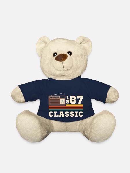 Anniversaire 1987 retro classic - Nounours - bleu marine