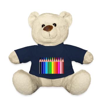 school schule lernen teacher lehrer pencil stift p - Teddy - French Navy - Vorne