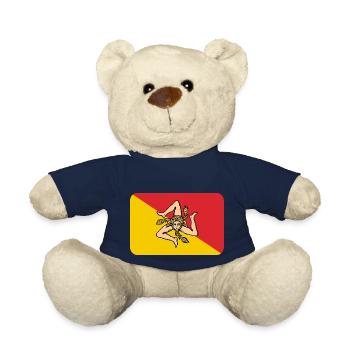 SICILY FLAG round corner 400 dpi - Nounours - bleu marine - Devant
