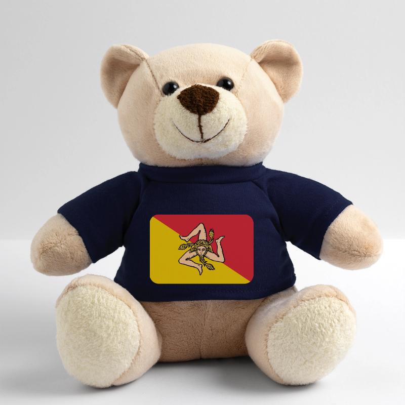 SICILY FLAG round corner 400 dpi Teddy Bear