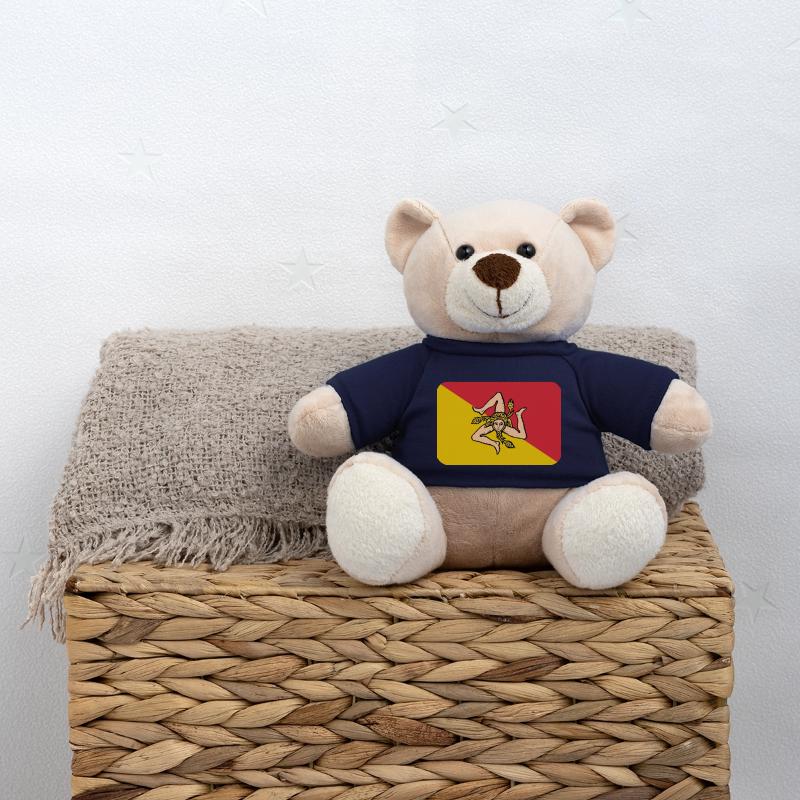 SICILY FLAG round corner 400 dpi Teddy Bear