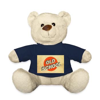 Affiche de logo Vintage Old School - Nounours - bleu marine - Devant