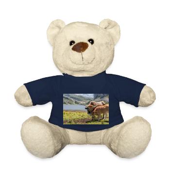 Cow with calf in the mountains of Asturias - Teddy Bear - french navy - Front