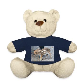 Frischling Wildschwein (Sus scrofa) im Wald - Teddy - French Navy - Vorne
