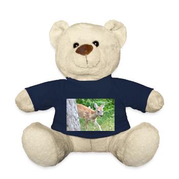 Fauve de cerf (Capreolus capreolus, cerf, faon, fauve) - Nounours - bleu marine - Devant