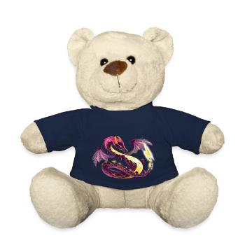 Magical electric dragon - dragon of the elements - Teddy Bear - french navy - Front