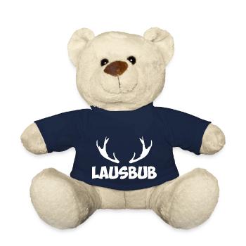 Lausbub Hirschgeweih Motiv - Teddy - French Navy - Vorne