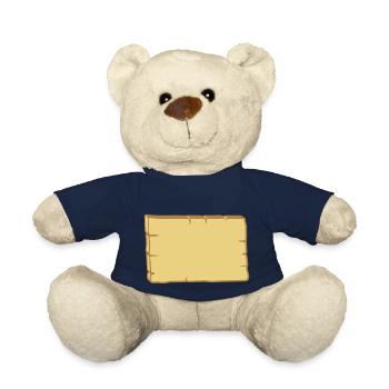 Wooden sign design frame - Teddy Bear - french navy - Front