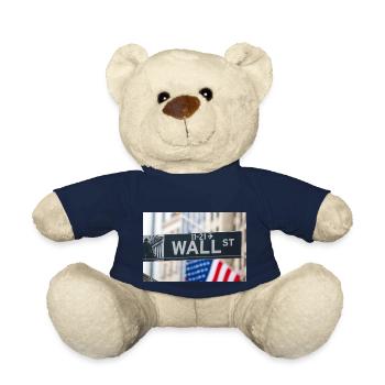 Plaque de rue Wall Street New York USA - Nounours - bleu marine - Devant