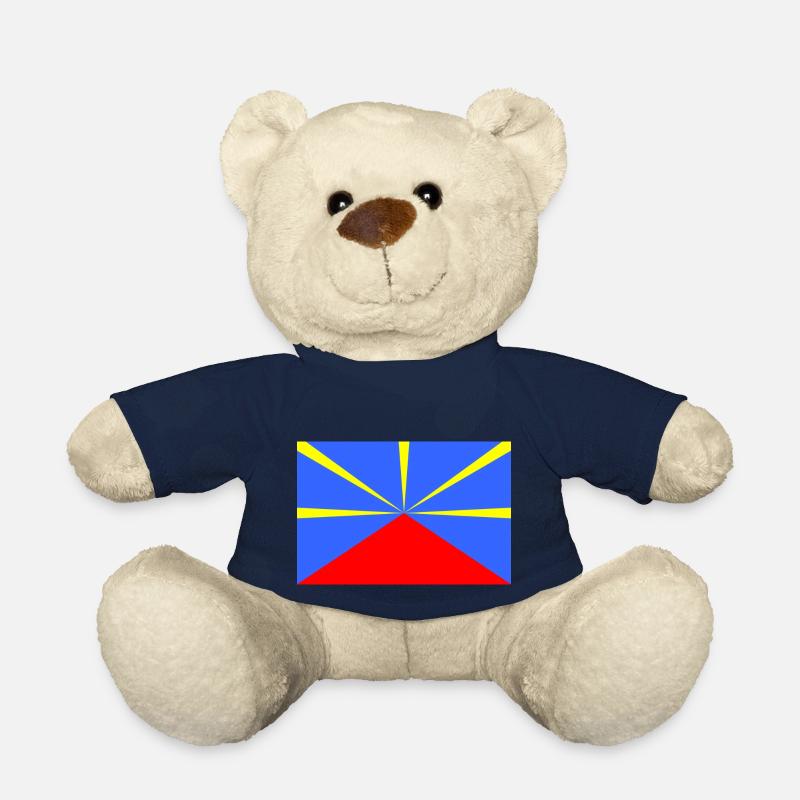 Drapeau Réunion - Nounours - bleu marine