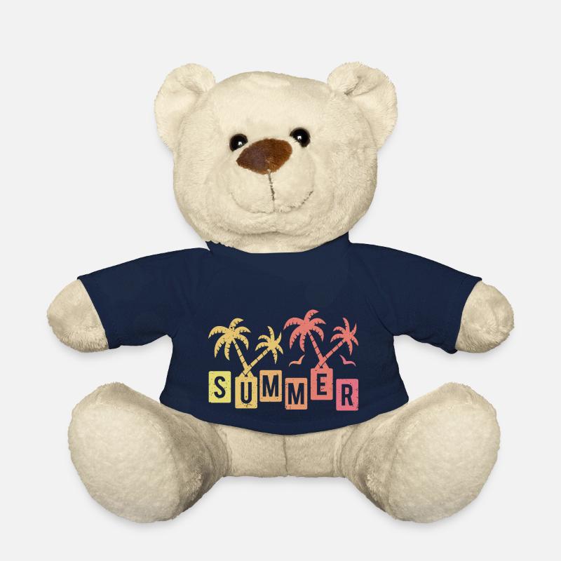 Sommer Palmen Möwe Sonne Vintage Urlaub - Teddy - French Navy