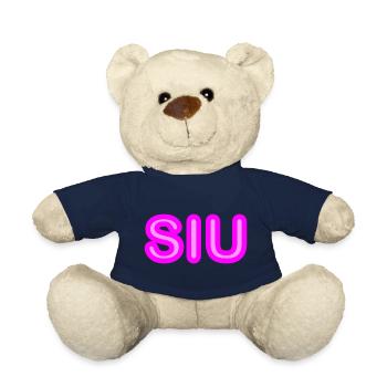 Youth Word - Siu - Police néon en rose - Nounours - bleu marine - Devant