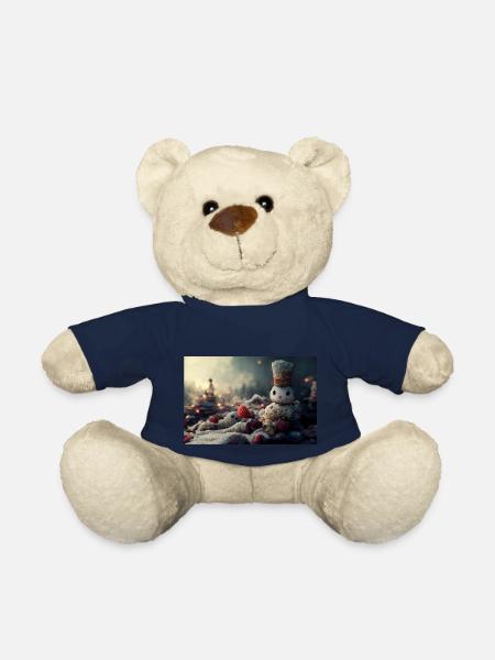 Bonhommes de neige de Noël - Nounours - bleu marine