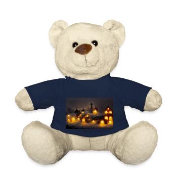 Village de Noël - Nounours - bleu marine - Devant