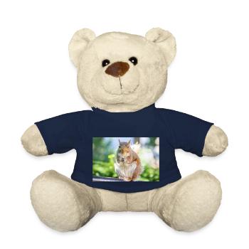 Eating Grey squirrel Grauhörnchen Sciurus carolin - Teddy Bear - french navy - Front