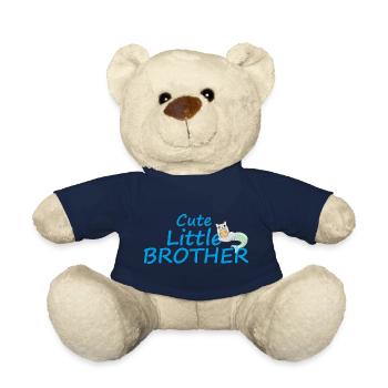 Mignon petit frère - Nounours - bleu marine - Devant