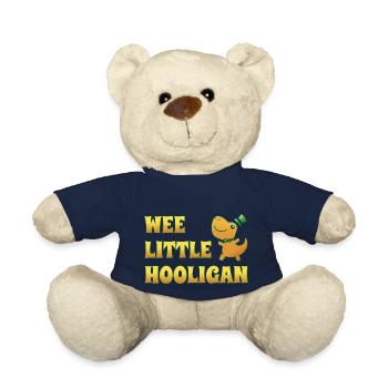 Wee Lil Hooligan Kinder St Patrick s Day Jungen Mädchen - Teddy - French Navy - Vorne