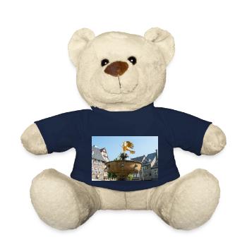 historical fountain market Goslar (Marktbrunnen) - Teddy Bear - french navy - Front