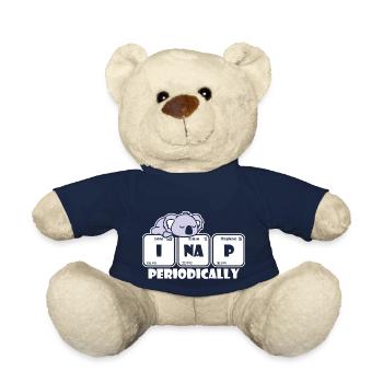 Je fais une sieste périodiquement Jeu de mots sur la science de la chimie - Nounours - bleu marine - Devant