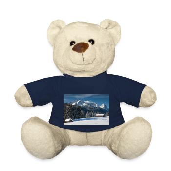 Winter atmosphere with Zugspitze - Teddy Bear - french navy - Front
