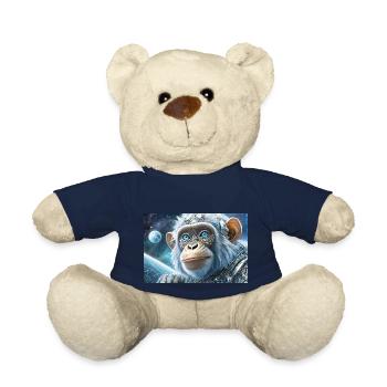 ALIVE 3024 0201 Space, animal, monkey, planet - Teddy Bear - french navy - Front