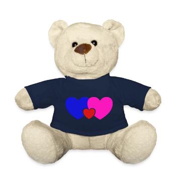 Herz - Familie - Family - Teddy - French Navy - Vorne