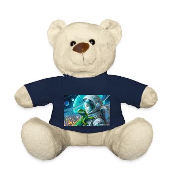 Sci-Fi Eidechse Mädchen Stadtlandschaft ALIVE 3024 250510 - Teddy - French Navy - Vorne