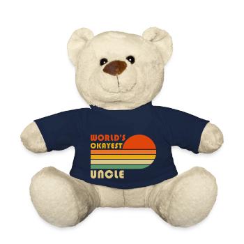 World's Okayest Uncle Funny Retro Vintage - Teddy - French Navy - Vorne
