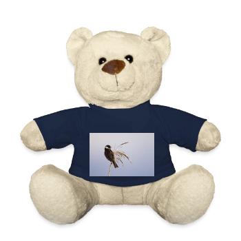 Bunting On Reeds - Teddy Bear - french navy - Front