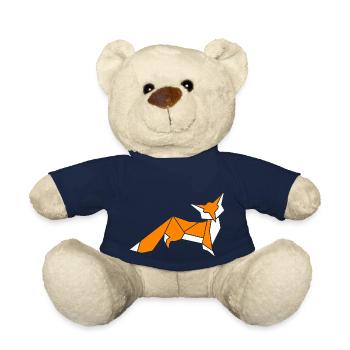 little fox origami - Teddy Bear - french navy - Front